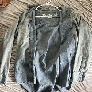 Madewell button up jean shirt